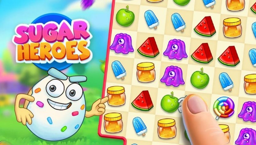 Sugar Heroes to darmowa gra online typu "dopasuj 3". Słodycze na planszy musisz dobierać w trójki, czwórki lub piątki, im więcej elementów do siebie dopasujesz - tym więcej punktów dostaniesz.
