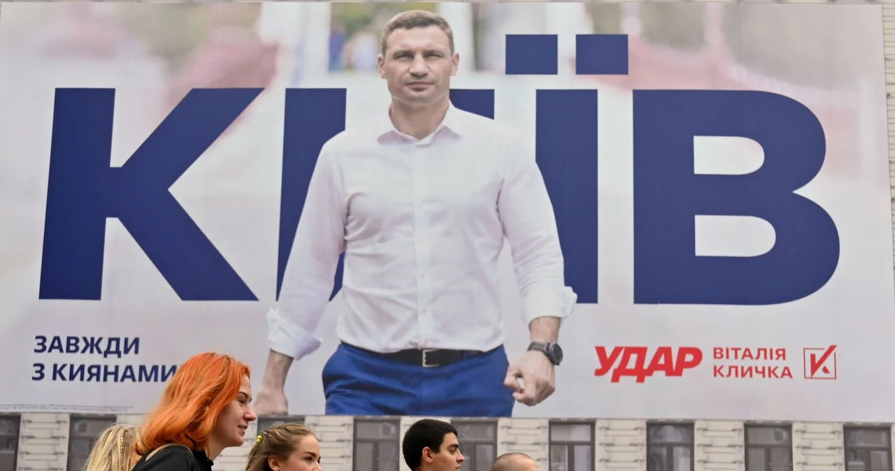 Witalij Kliczko na billboardzie przed wyborami lokalnymi