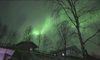 Aurora borealis nad północną Finlandią