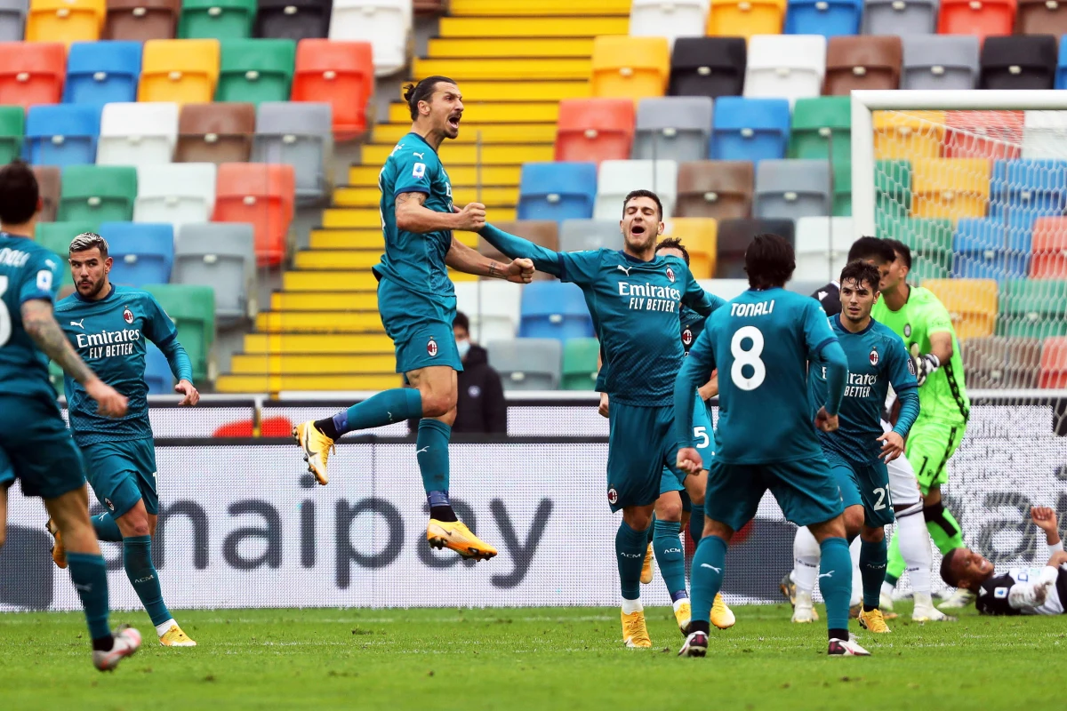 Prowadzący w tabeli AC Milan pokonał na wyjeździe Udinese 2:1 w 6. kolejce włoskiej ekstraklasy piłkarskiej. Bohaterem spotkania był Zlatan Ibrahimovic, który asystował przy pierwszym golu gości i zdobył drugiego efektowną przewrotką.