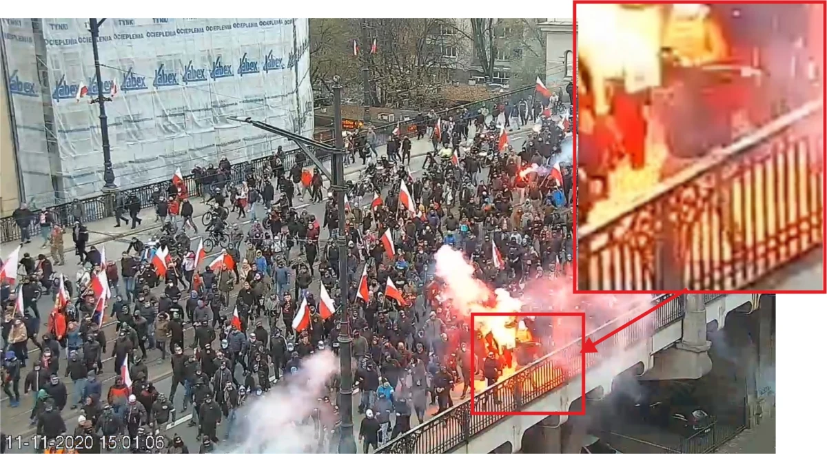 Prokuratura Rejonowa Warszawa Śródmieście-Północ wszczęła śledztwo ws. pożaru w budynku przy al. 3 Maja, do którego doszło w środę w czasie Marszu Niepodległości, najprawdopodobniej w wyniku wrzucenia przez okno rac. Ogień wybuchł w dwóch mieszkaniach.