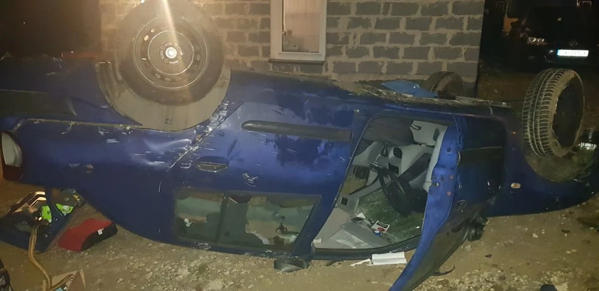 37-letni kierowca, który miał 2,5 promila alkoholu w organizmie, stracił panowanie nad samochodem, dachował i zatrzymał się na podwórku jednej z posesji. "Mężczyzna wiózł trzy córki w wieku od sześciu do dziewięciu lat" – poinformował w rzecznik małopolskiej policji Sebastian Gleń.