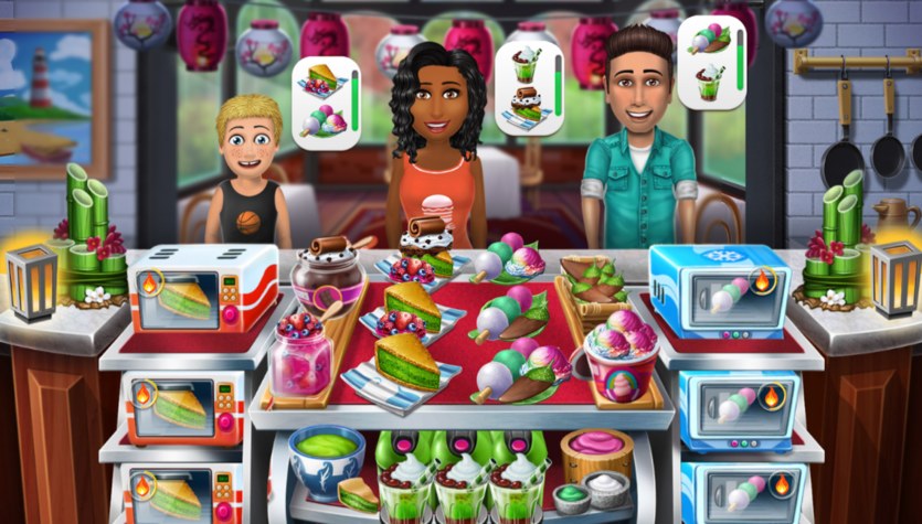 Virtual Families Cook Off to darmowa gra online, w której możesz wcielić się w postać restauratora i kucharza. Możesz prowadzić swoją restaurację i karmić tłumy głodnych klientów. 
