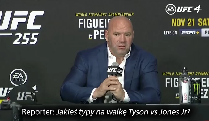 Dana White nie mógł się powstrzymać od śmiechu. Wszystko z powodu walki Mike'a Tysona. Wideo