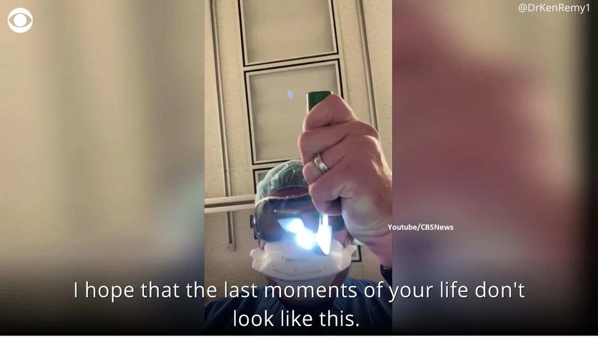 To ma być przestroga dla wszystkich lekceważących pandemię. Lekarz Kenneth Remy nagrał filmik, na którym pokazuje, jak mogą wyglądać ostatnie chwile pacjentów, którzy dotkliwie przechodzą Covid-19.