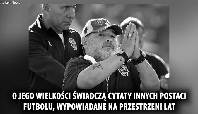Diego Maradona nie żyje. Słynne cytaty o "Boskim Diego". Wideo