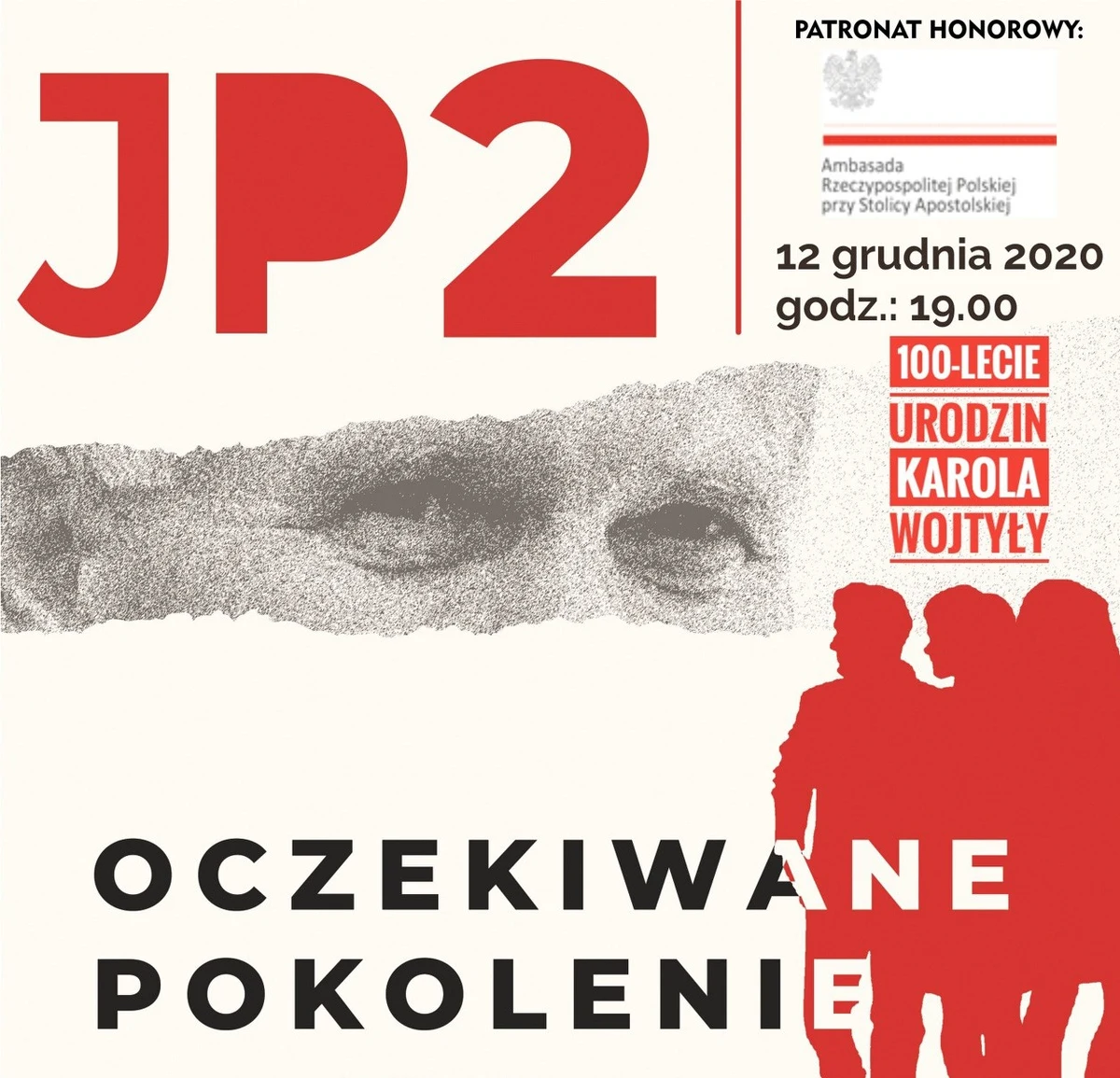 Spektakl "JP2 - Oczekiwane Pokolenie" wystawią 12 grudnia w Wadowicach aktorzy Krakowskiego Teatru Komedia. Będzie można go zobaczyć bezpłatnie za pośrednictwem streamingu internetowego.