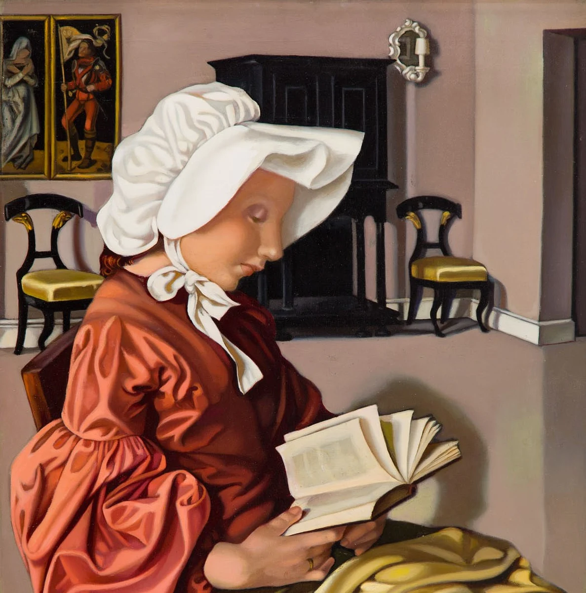 Obraz "Czytająca I" Tamary Łempickiej podczas czwartkowej aukcji Sztuka Dawna w DESA Unicum został sprzedany za 4,5 mln zł. To rekord na polskim rynku aukcyjnym - najdrożej sprzedany obraz stworzony przez kobietę.