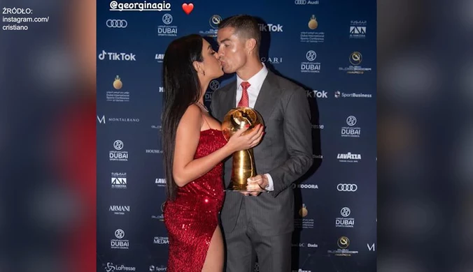 Partnerka Cristiana Ronaldo zachwyciła na gali w Dubaju. wideo
