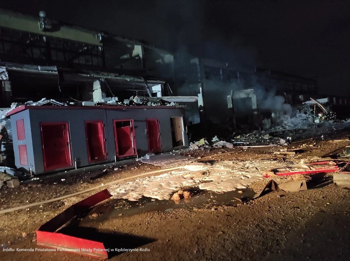 Wybuch na terenie zakładów chemicznych Blachownia w Kędzierzynie-Koźlu. Na skutek eksplozji zawaliła się część hali. Dwie osoby są ranne. 