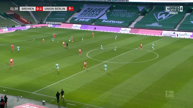 Werder Brema - Union Berlin 0-2 w meczu 14. kolejki Bundesligi.