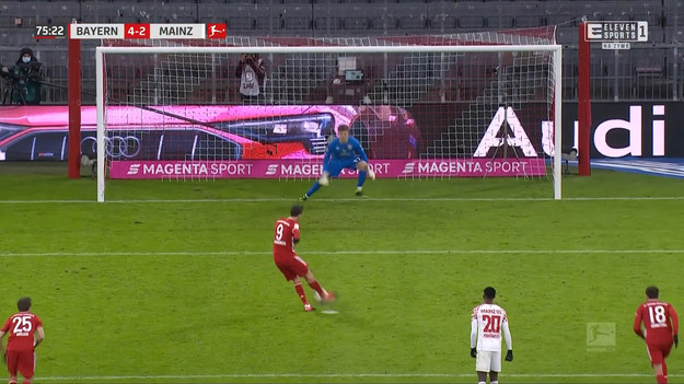 W 14. kolejce Bundesligi Bayern Monachium podejmował FSV Mainz.. Spotkanie zakończyło się spektakularnym zwycięstwem Bawarczyków 5-2. Robert Lewandowski strzelił dwa gole i zaliczył asystę. 