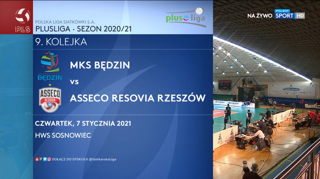 W czwartek rozegrano zaległe spotkanie 9. kolejki PlusLigi. MKS Będzin podejmował Asseco Resovię, mecz zakończył się zwycięstwem gości 3:1. 