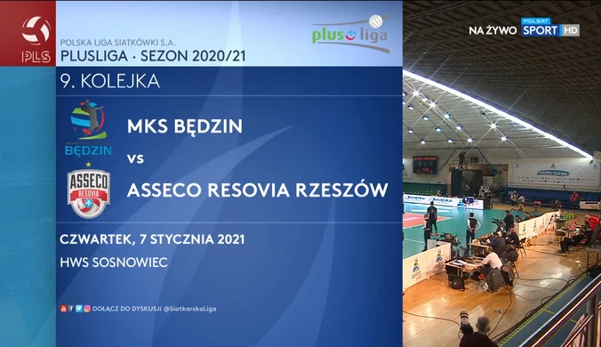 PlusLiga. MKS Będzin - Asseco Resovia 1:3. Skrót meczu (POLSAT SPORT). Wideo
