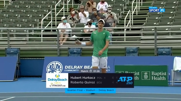 Hubert Hurkacz awansował do półfinału turnieju ATP w Delray Beach. Polski tenisista pokonał w ćwierćfinale Roberto Quiroza 6:4, 6:4. W spotkaniu o awans do finału 23-latek zmierzy się z Christianem Harrisonem.