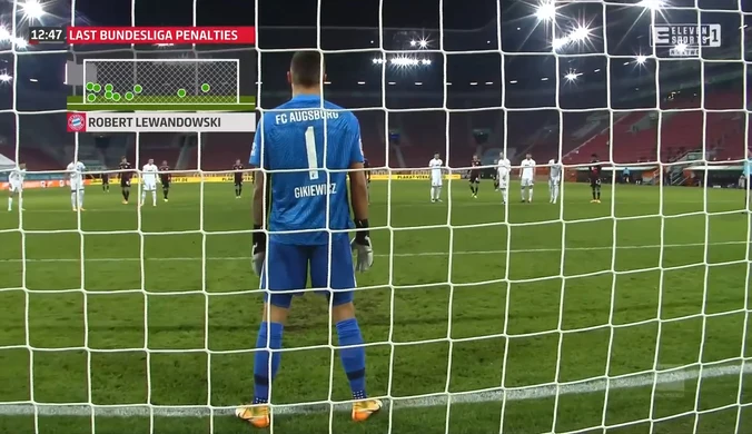 Bundesliga. FC Augsburg - Bayern Monachium 0-1. Gol Roberta Lewandowskiego (ELEVEN SPORTS). Wideo