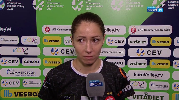 Rozmowa z Magdaleną Saad po meczu ŁKS Commercecon Łódź – VakifBank Stambuł (0:3).