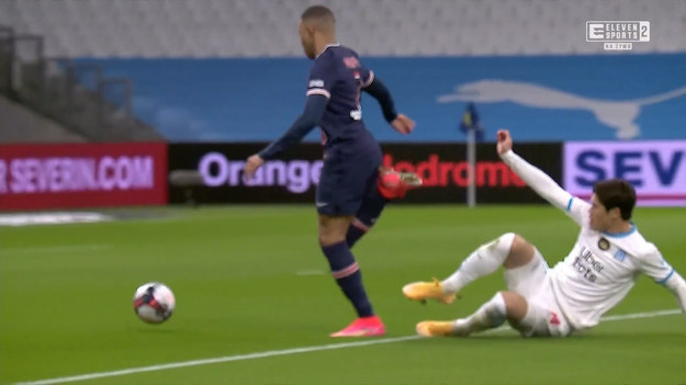 24 kolejka francuskiej ekstraklasy. Mecz Olympique Marsylia - Paris Saint-Germain (0-2).