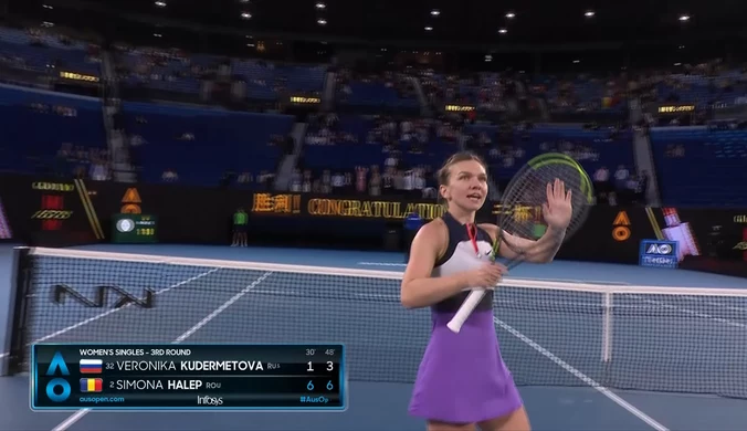 Australian Open. Simona Halep w 1/8 finału. Rumunka czeka na Igę Świątek. Wideo