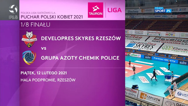Siatkarki Grupy Azoty Chemik Police wygrały w Rzeszowie z miejscowym Developres SkyRes 3:2 (19:25, 25:19, 28:26, 19:25, 15:13) w ćwierćfinale Pucharu Polski i awansowały do turnieju finałowego, który odbędzie się w dniach 20-21 lutego w Nysie.
