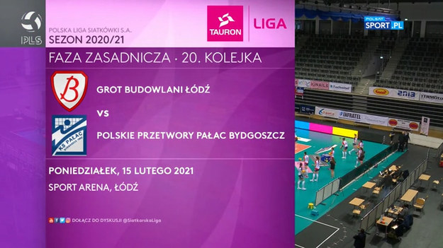 W 20. kolejce TAURON Ligi ekipa Grotu Budowlanych Łódź podejmowała drużynę Polskich Przetworów Pałacu Bydgoszcz. Spotkani zakończyło się porażką gospodyń 1:3.