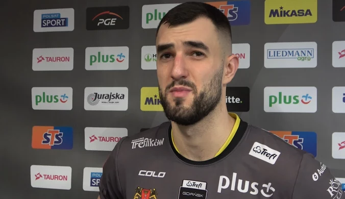 Puchar Polski siatkarzy. Rozmowa z Bartłomiejem Lipińskim po meczu z drużyną PGE Skra Bełchatów (POLSAT SPORT). Wideo 