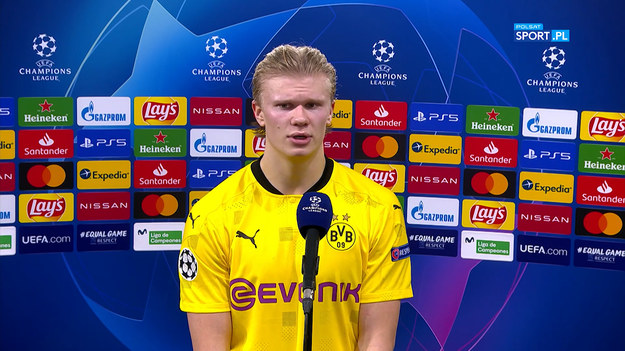 Rozmowa z Erlingiem Haalandem po meczu Sevilla - Borussia Dortmund (2:3) w 1/8 finału Ligi Mistrzów. Rewanż 9 marca w Dortmundzie.