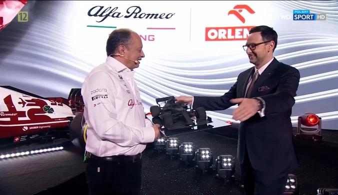 F1. Nowy bolid Alfa Romeo Racing Orlen. Niezapomniane chwile dla szefów zespołu i prezesa Orlenu (POLSAT SPORT). Wideo