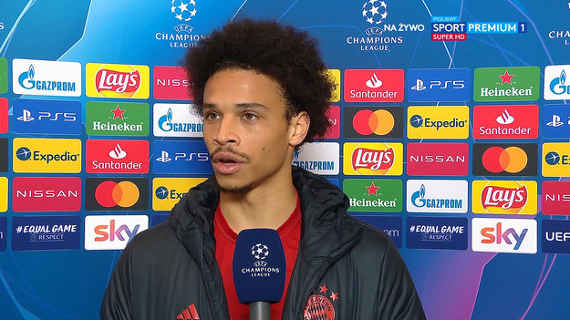 Leroy Sane po meczu 1/8 finału Ligi Mistrzów z Lazio Rzym. 
