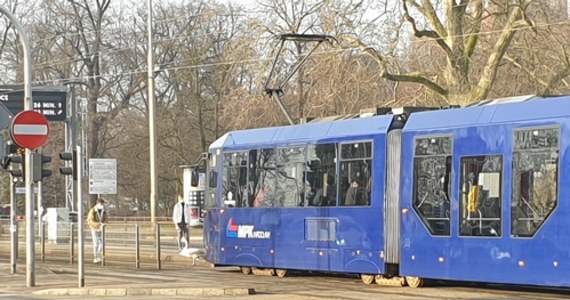 Ranny łabędź siedział o poranku na torach tramwajowych we Wrocławiu. Motorniczy, który go zauważył, musiał zatrzymać skład. 