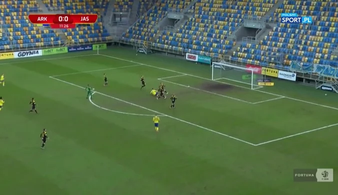 I Liga. Arka Gdynia - GKS Jastrzębie 1-0. Bramka Macieja Rosołka (POLSAT SPORT). Wideo