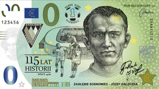 Zagłębie Sosnowiec. Pamiątkowy banknot chcą mieć dzieci i kibice po osiemdziesiątce 