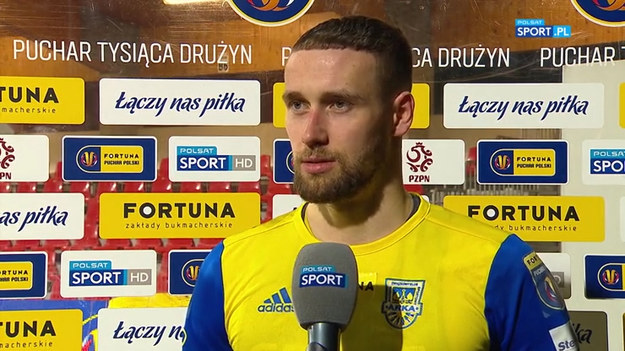 Rozmowa z Mateuszem Żebrowskim po meczu Puszcza Niepołomice - Arka Gdynia (2:5).