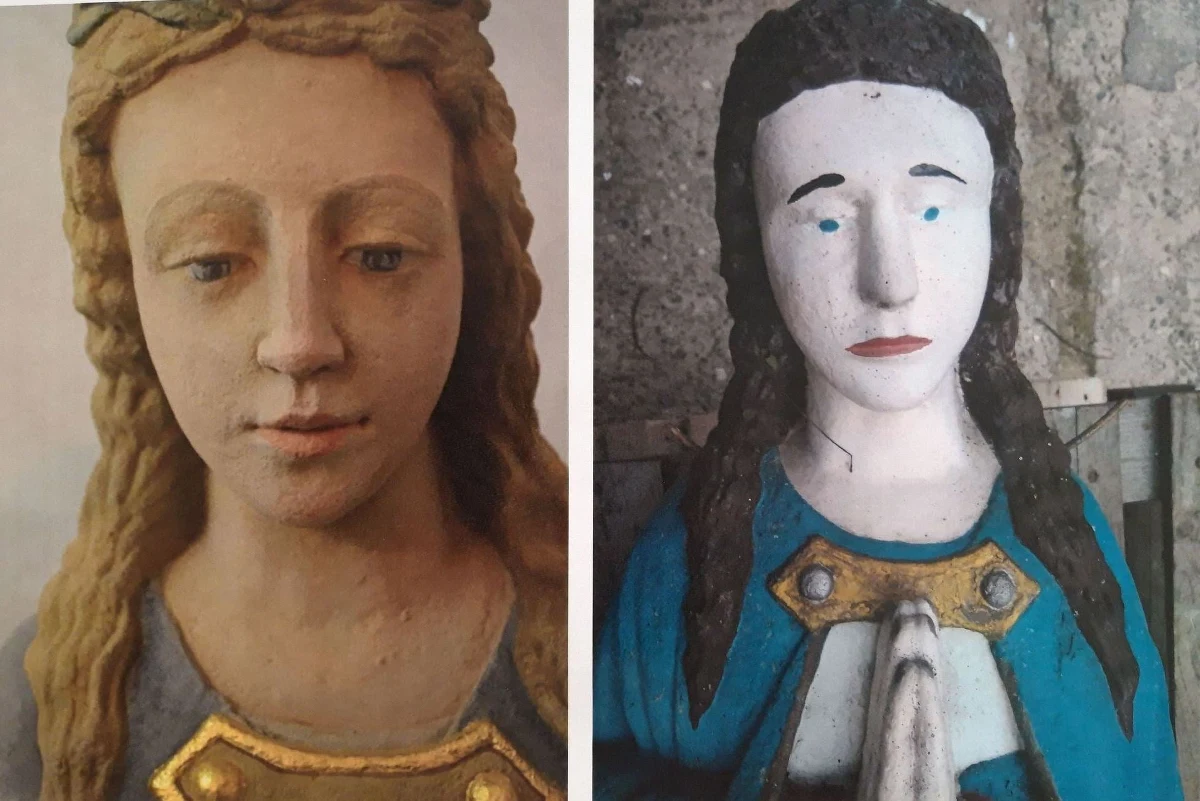 Zamieszanie z XIX-wieczną kamienną figurą Matki Bożej z przydrożnej kapliczki w Miejscu koło Wadowic. Odrestaurowali ją konserwatorzy, ale efekt ich prac nie zadowolił właściciela. Nie zgadza się na jej ponowne umieszczenie figury w kaplicy - podał Małopolski Wojewódzki Konserwator Zabytków.