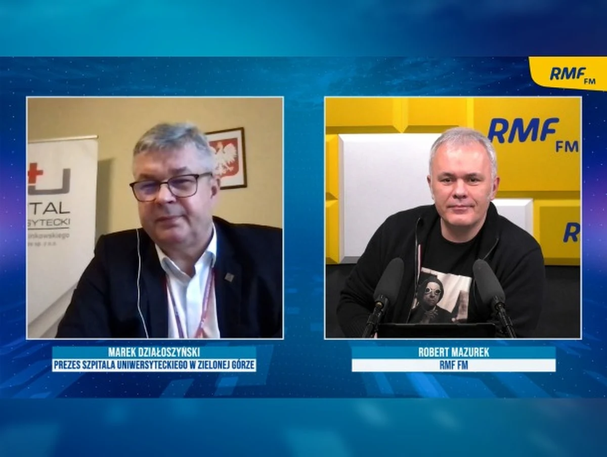 "W tej chwili mamy 89 pacjentów covidowych. W tym 14 osób na odcinku OIOM, czyli są to przypadki bardzo ciężkie" - mówi Marek Działoszyński prezes Szpitala Uniwersyteckiego w Zielonej Górze. To właśnie w tej placówce rok temu, 4 marca 2020 roku, zdiagnozowano pierwszy przypadek Covid-19 w naszym kraju. 