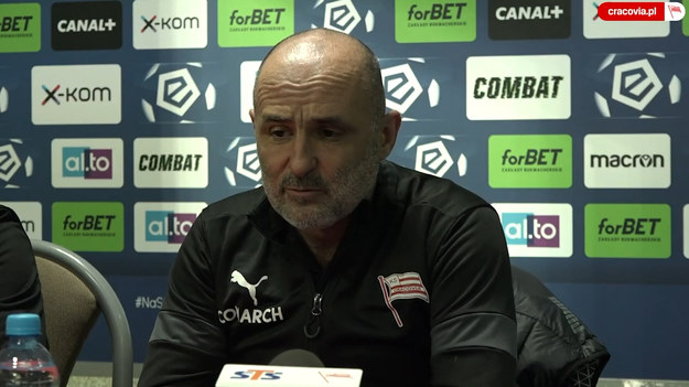 Trener Cracovii Michał Probierz po meczu 20. kolejki PKO Ekstraklasy z Rakowem Częstochowa. 