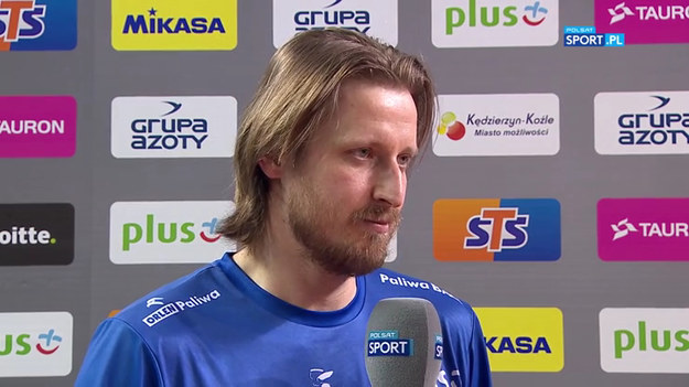 Rozgrywający Vervy Warszawa Orlen Paliwa Michał Kozłowski po porażce 0:3 z Grupą Azoty ZAKSA Kędzierzyn-Koźle.