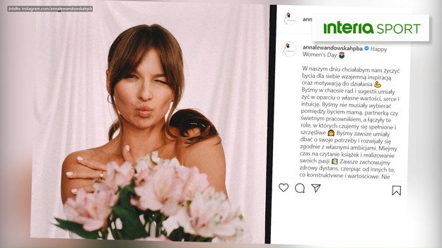 Żona Roberta Lewandowskiego zamieściła na instagramie post z okazji dnia kobiet. Trenerka i popularyzatorka zdrowego stylu życia złożyła życzenia w tym szczególnym dniu.