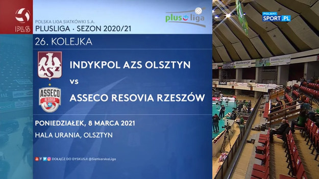 Indykpol AZS Olsztyn - Asseco Resovia Rzeszów 3:1 (29:27, 25:23, 19:25, 25:18)