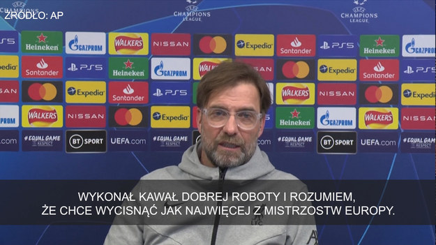 Jurgen Klopp: Jogi Loew od wielu lat robi dobrą robotę. Wydaje mi się, że to najdłuższa kadencja w historii reprezentacji Niemiec, jeśli się nie mylę, na pewno jedna z najlepszych.
Źródło: AP