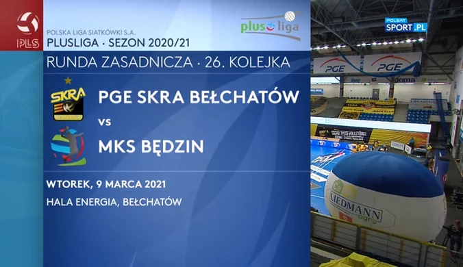 PlusLiga. PGE Skra Bełchatów – MKS Będzin 3:0. Skrót meczu (POLSAT SPORT). Wideo