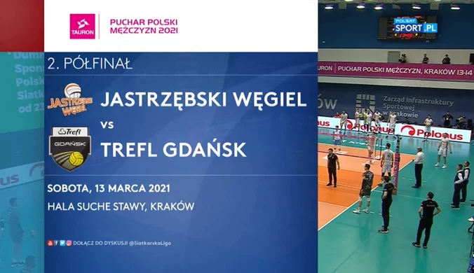 Tauron Puchar Polski. Jastrzębski Węgiel - Trefl Gdańsk 3:0. Skrót meczu (POLSAT SPORT). Wideo
