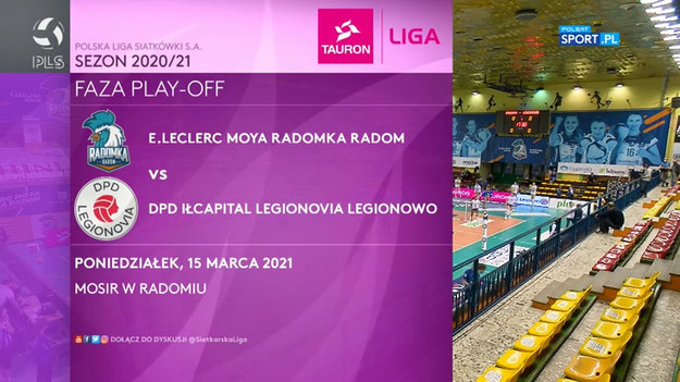 Siatkarki DPD IŁCapital Legionovii pokonały na wyjeździe E.Leclerc Moyę Radomkę w pierwszym meczu ćwierćfinałowym fazy play-off Tauron Ligi. Drugi mecz w sobotę w Legionowie. Spotkanie poprzedził piękny gest wobec Janisy Johnson. Przyjmująca Radomki z powodów zdrowotnych nie dokończy sezonu 2020/21, a jej koleżanki z zespołu w ramach solidarności założyły specjalne koszulki.

W składzie drużyny gospodarzy zabrakło także Katarzyny Skorupy, która musi pauzować z powodu kontuzji nadgarstka. Gra bez dwóch liderek mogła wydawać się wręcz niemożliwością, ale pierwszy set pokazał, że Radom radzi sobie i w tej sytuacji.

