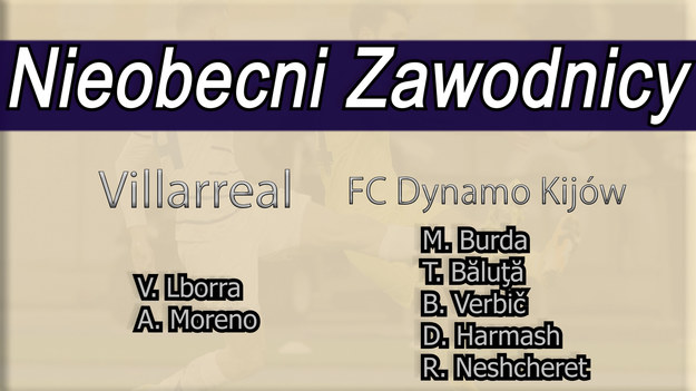 Statystki przed meczem rewanżowym 1/8 finału Ligi Europy Villarreal - Dynamo Kijów.