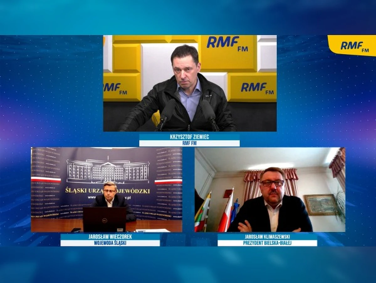 "Przy współpracy z samorządami był jednoznaczny apel, żeby każdy szpital oddelegował niewielki procent swojego personelu do szpitali covidowych. W woj. śląskim ten odzew jest. Tylko wtedy jesteśmy w stanie realnie i skutecznie zabezpieczyć opiekę w szpitalach tymczasowych. Na dzisiaj mamy prawie 200 pacjentów w szpitalu tymczasowym w Katowicach, 300 miejsc przygotowanych. Jesteśmy gotowi, by otwierać kolejne moduły" - mówił w RMF FM wojewoda śląski Jarosław Wieczorek. "Nie ma dodatkowych lekarzy - ci, którzy są wezwani przez pana wojewodę, pochodzą z innych przychodni lub szpitali. Dziura powstaje. Komuś na miejscu ci lekarze nie pomogą. Nie ma co ukrywać, że osoby chore na inne choroby cierpią na tym" - zauważył prezydent Bielska-Białej Jarosław Klimaszewski.