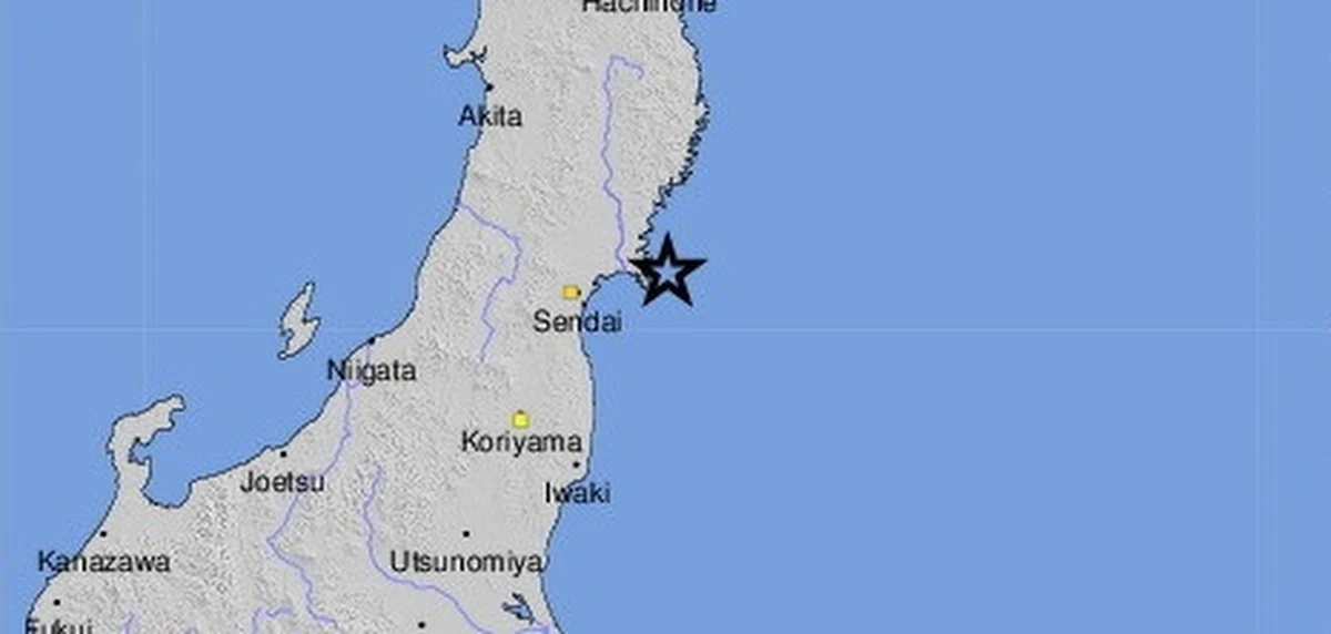 Trzęsienie ziemi o magnitudzie 7,2 nawiedziło japońską prefekturę Miyagi. Wydano ostrzeżenie o tsunami.