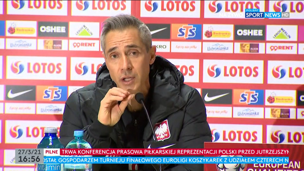 Dziennikarz Interii Sebastian Staszewski podczas konferencji prasowej Reprezentacji przed meczem z Andorą, pyta Paulo Sousę o wyjściowy skład.
Polacy na inaugurację eliminacji do mundialu w 2022 roku zremisowali z Węgrami 3-3. Przed nimi jeszcze kolejne spotkania z Andorą i Anglią.
Z Andorą "Biało-Czerwoni" zmierzą się w niedzielę 28 marca o godzinie 20.45. Z kolei spotkanie z Anglią na Wembley zaplanowane jest na środę 31 marca, także na godzinę 21.