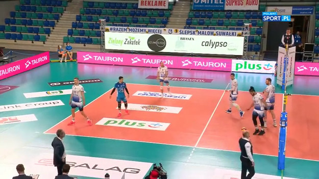 Skrót meczu MKS Ślepsk Malow Suwałki – Grupa Azoty ZAKSA Kędzierzyn-Koźle 1:3.