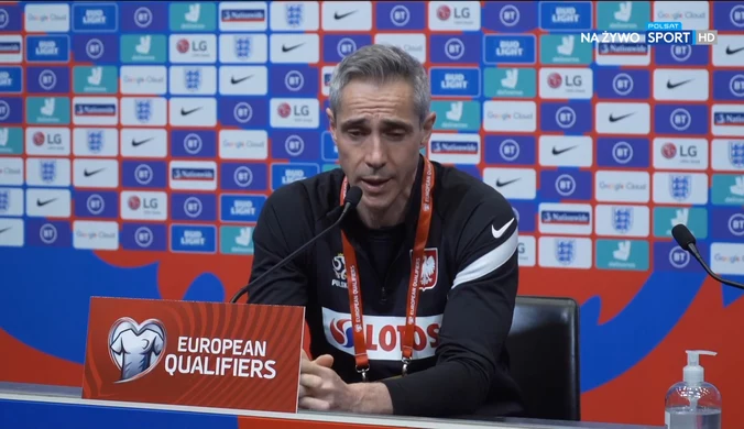 Anglia - Polska. Paulo Sousa i Jan Bednarek przed meczem na Wembley (POLSAT SPORT). Wideo