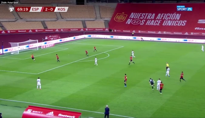 Hiszpania - Kosowo. Niesamowity gol Halimiego prawie z połowy boiska. Wideo